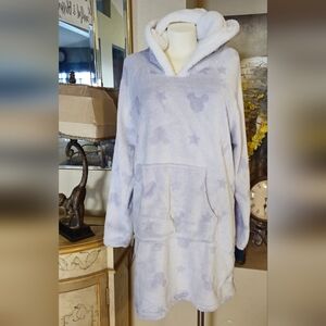 DISNEY Mickey & Mimnie Lavender Feece Hooded Dress
